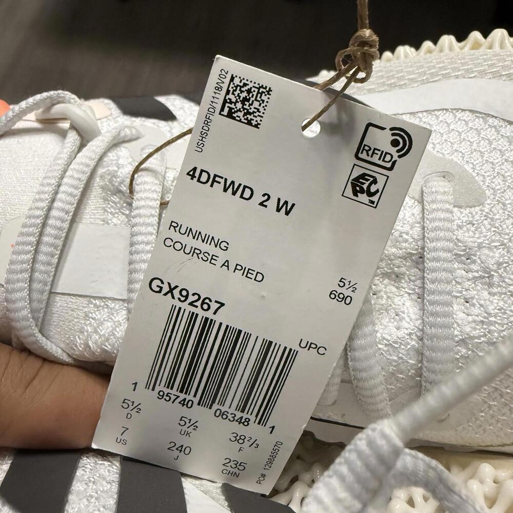 Adidas 4DFWD 2 Running  Grey White Sneakers Athletic Shoes GX9267 Size 7 Women - Picture 8 of 8